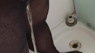 Pantyhose Shower Cum Piss Mess