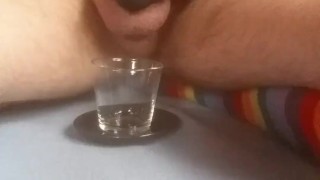 Locked femboy teasing himself with magic wand