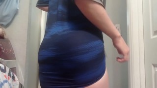 g-string striptease and shaved ass spreading