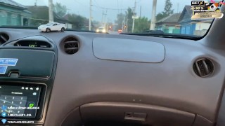 Cumming Hard in Public Drive thru with Lush Remote Controlled Vibrators(Lovense)