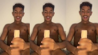 BOY FUCKING THE TOY FULL OF HORNY AND FULL OF MILK