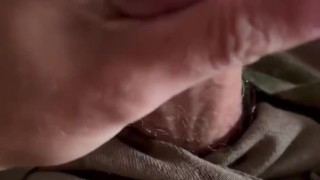 horny solider shoots a load of cum on his commander's rank