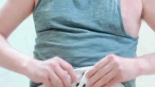 Aussiebum undies jerk off and cum.