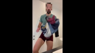 Piss in short after the jogg