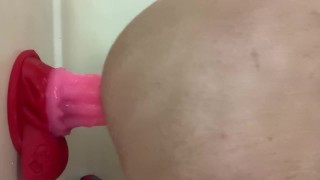 almost hilting on my long horse dildo