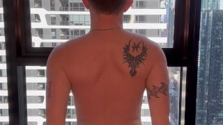Aussie Twink Shows Off In Front Of City Neighbours