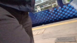 Popping out in the train station