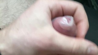 Cumshot in a condom | handjob in the woods