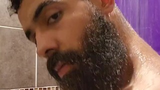 Taking a shower