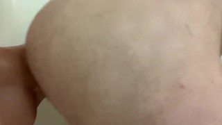 hilting on my large flaird horse dildo