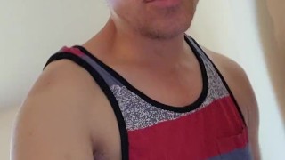 Gorgeous Male Stripper gives a Full Monty Type Show!