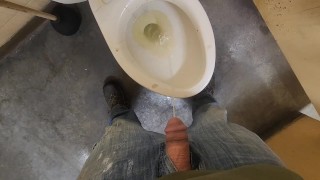 Quick piss at work