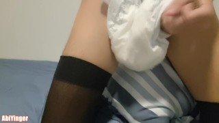 Diaper Boy Humping A Pillow And Jerking Off