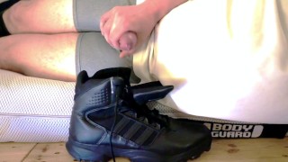 Big cum load into Adidas GSG9 boots