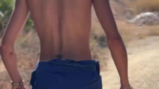 I jerk off at the construction site in uniform. (handjob at work)