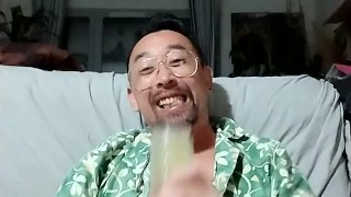 Verbal French Guy Fucking Fleshlight in the Living Room