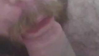 Man sucks his own huge cock