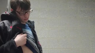 Heather Kane Gives a Lost College Nerd a Quick Tug & Suck