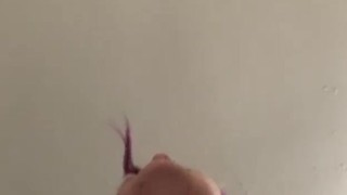 white emo girl alone in bedroom with red panties + bra (8)