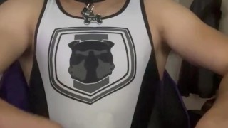 Euro Pup Teases You With His Big Dick Through Singlet