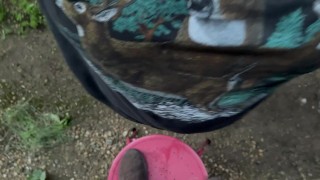 old man paid and made me suck his dick in his back yard (real public)