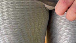 Cum explosion through spandex empty me