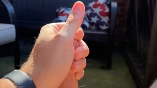 Cumming in the sunlight is the best!!