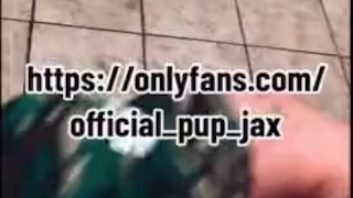 risky public restroom urinal licking naked