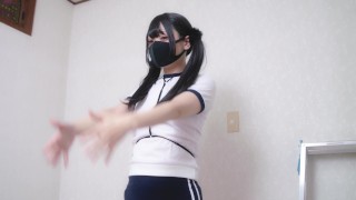 人生初ブルマで２回連続膣内射精っ！手マンが気持ちよすぎてマンコも射精💦潮吹きもあるよっ!!