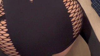 Thick sissy takes dildo all the way