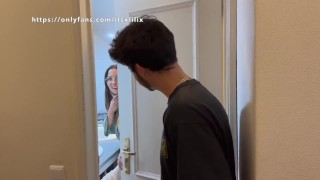 MY BEST FRIEND'S BOYFRIEND CUMMED ON MY BUTT AND IT MADE HER HORNY (ENGLISH SUBTITLES)