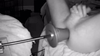 Big dildo fucks twink