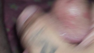 Star tattoo on my cock head