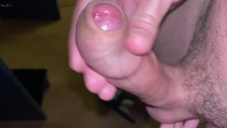 Vocal Guy with Foreskin Uncut Dick Moaning while Masturbating until Orgasm and Big Cumshot - fap2it