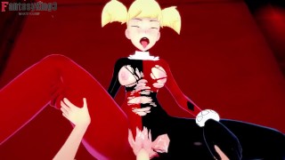 Harley Quinn masturbing so i help her | Batman series | Full Hentai POV video