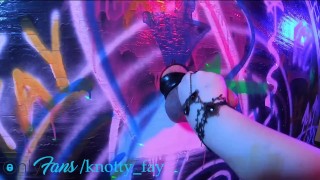 RAVE THEMED GLORY HOLE EGIRL SOUNDS SUBMISSIVE COCK CUM