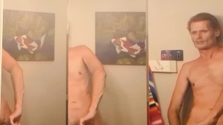 Milking monster cock huge load three way cumshot