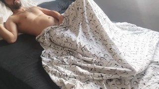 horny and fucks the pillow