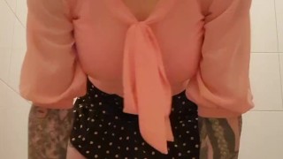 Sissy loves riding a dildo
