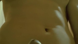 Hands free cum before shower - turned my camera on just in time to record this ;)