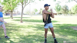 Hottie Fitness Coach Fucks Client In His Tight Hole In The Shower