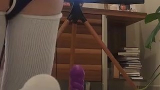 8" deepthroat while my asshole clenches my buttplug