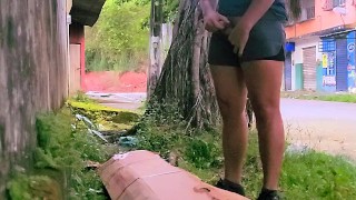 Pissing in public street