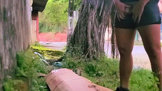 Pissing in public street