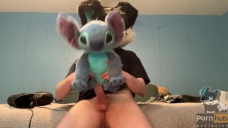 Furry nerd showing off feet & jerking off