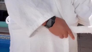 Fat daddy in a 6XL robe