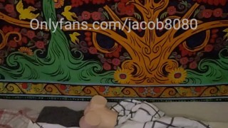 Dick grows 7 inches and cum goes everywhere