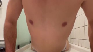 Underwear humping in the shower