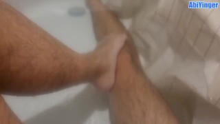 Skinny Twink Plays And Jerks His Cock In The Bath