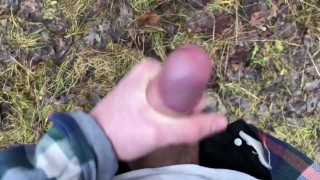 EXTREME! Hottest Teen Masturbates His Big Dick Outdoors / uncut / perfect dick size / sexy / fit